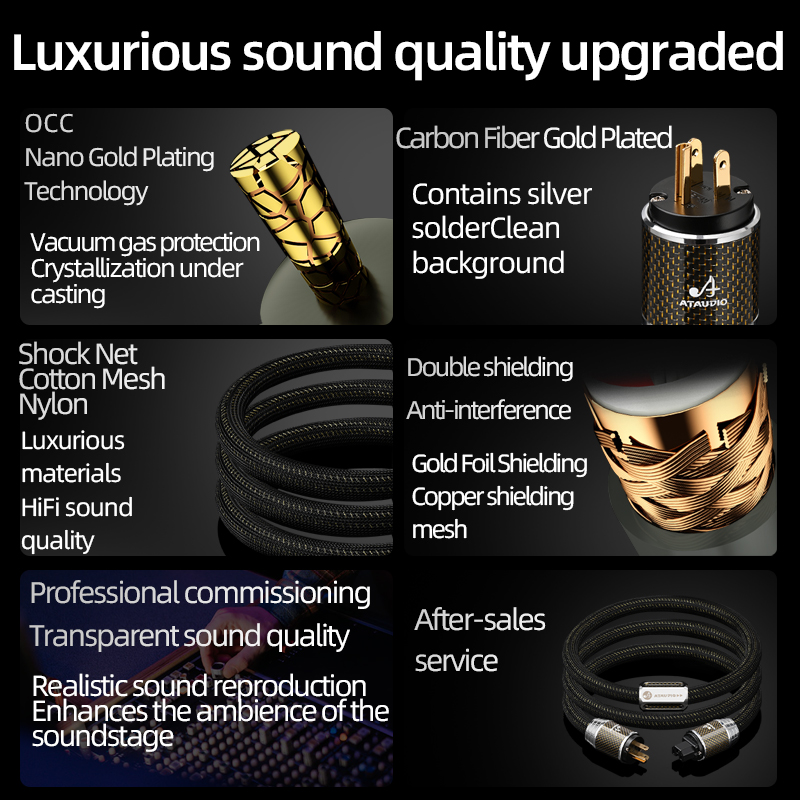 ATAUDIO HiFi Power Cable with  - Carbon Filter Inline 评论和价格
